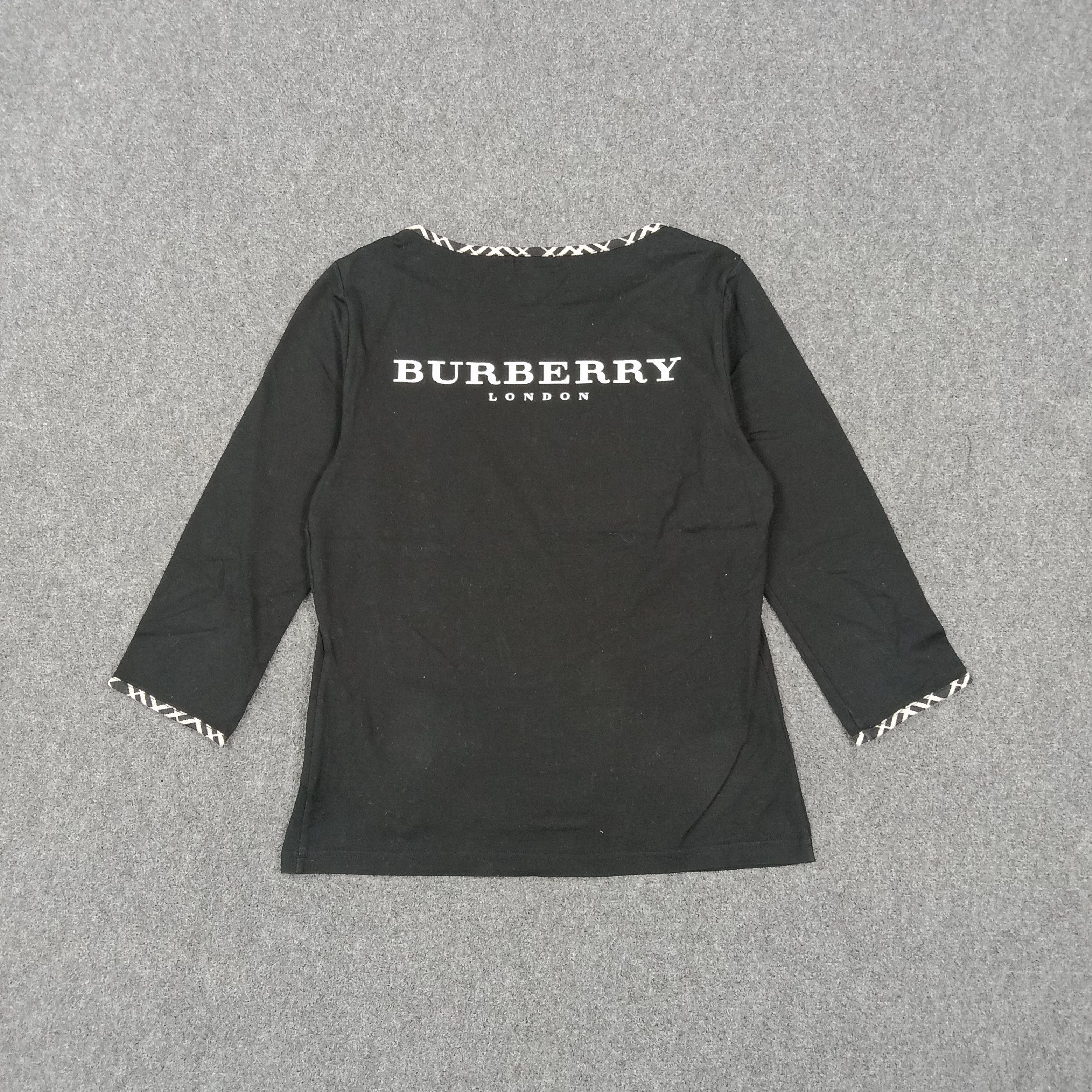 Burberry Burberry London Boat Neck Top 3/4 Sleeve Tshirt C276N46 Size S / US 4 / IT 40 - 1 Thumbnail