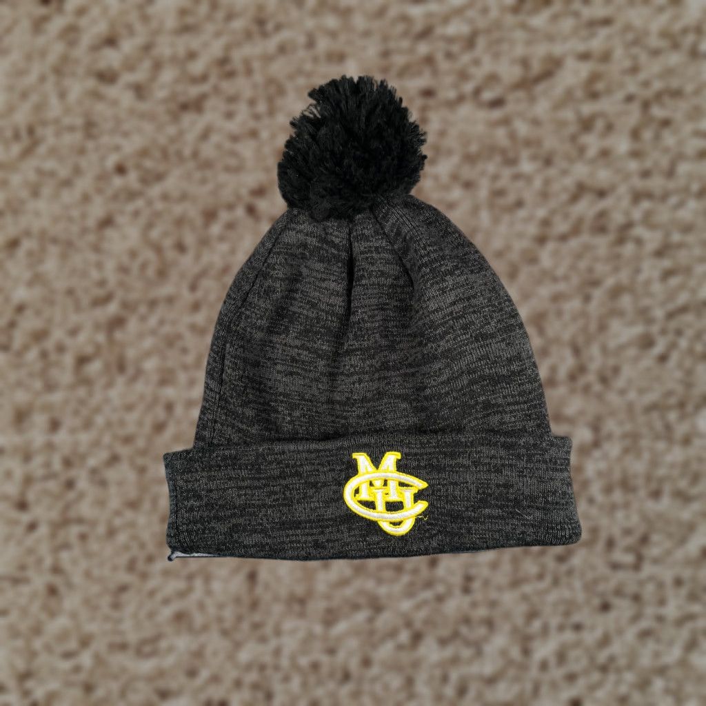 Nike Nike Beanie Toque Hat Adult One Size Gray Knit Acrylic Ski Pom Sports Outdoors Mens Size ONE SIZE - 1 Thumbnail