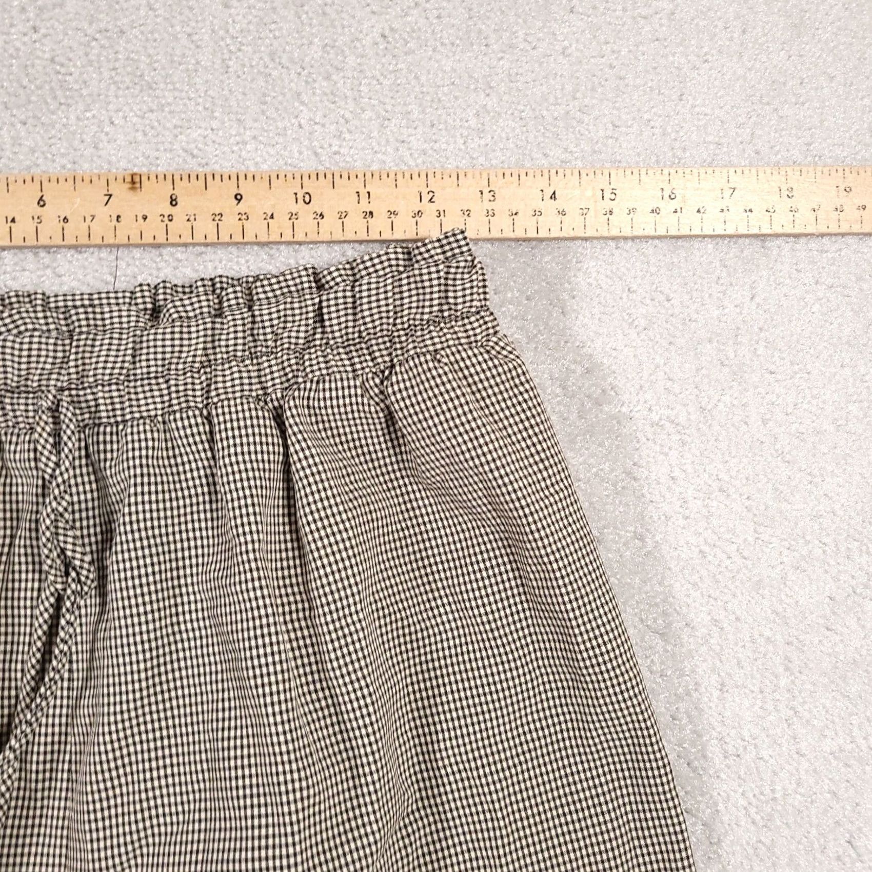 Vintage VINTAGE christy girl Pants Women's 10 Black Tan Check Pull On Wide-Leg Crop USA Made Size 32" / US 10 / IT 46 - 5 Thumbnail