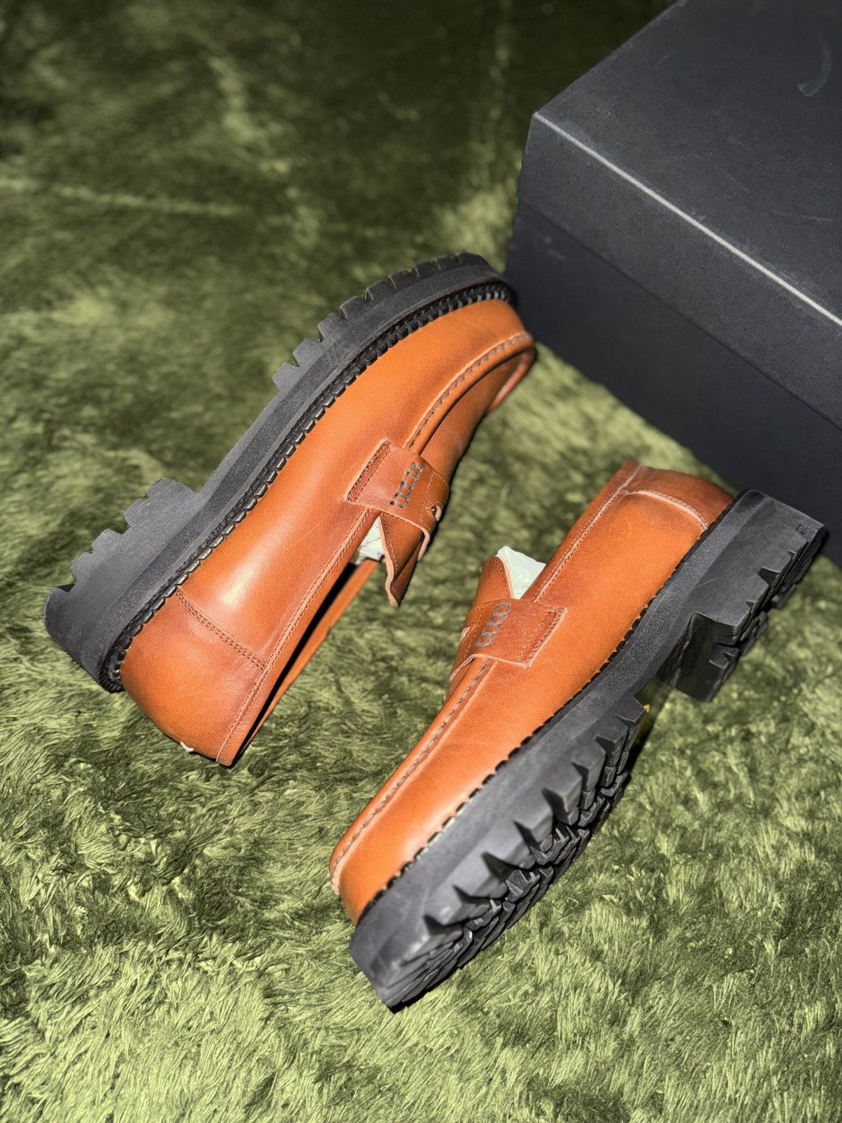 Japanese Brand [US9] Color Colla Vibram Sole Penny Loafers Brown Tan Size US 9 / EU 42 - 4 Thumbnail