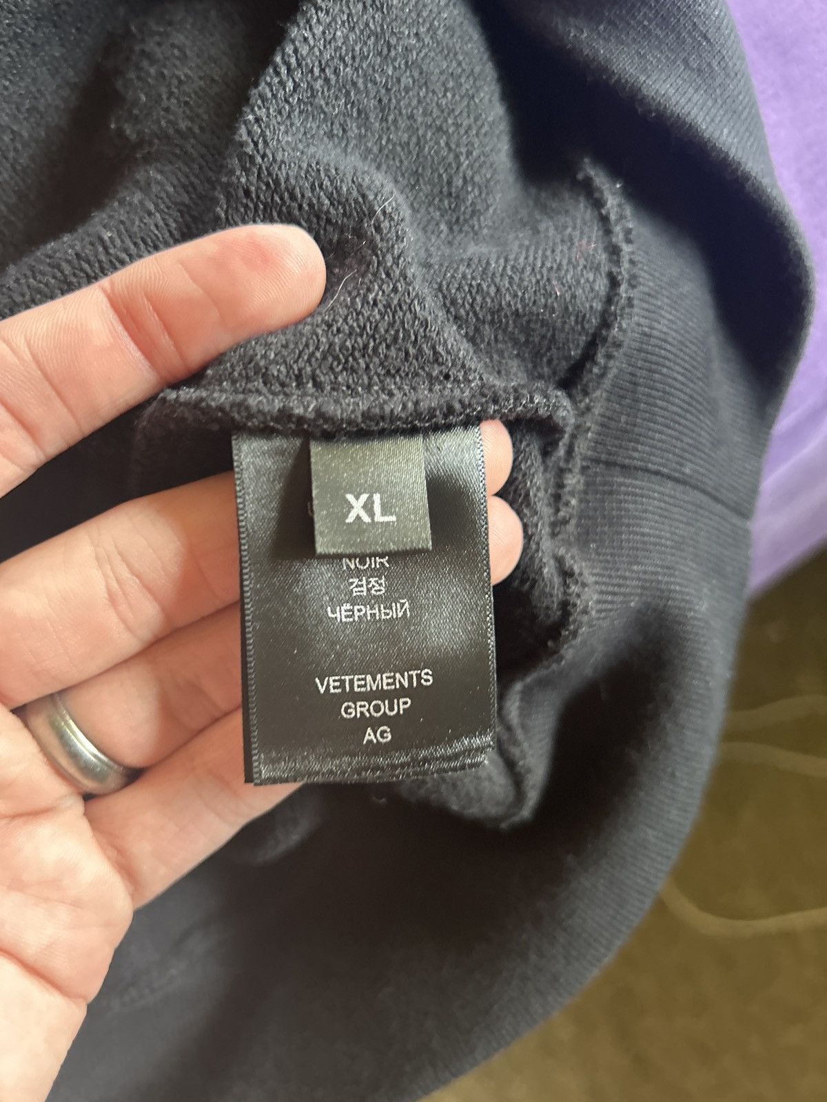 Vetements Vetemnets sweet logo hoodie black Size US XL / EU 56 / 4 - 4 Thumbnail