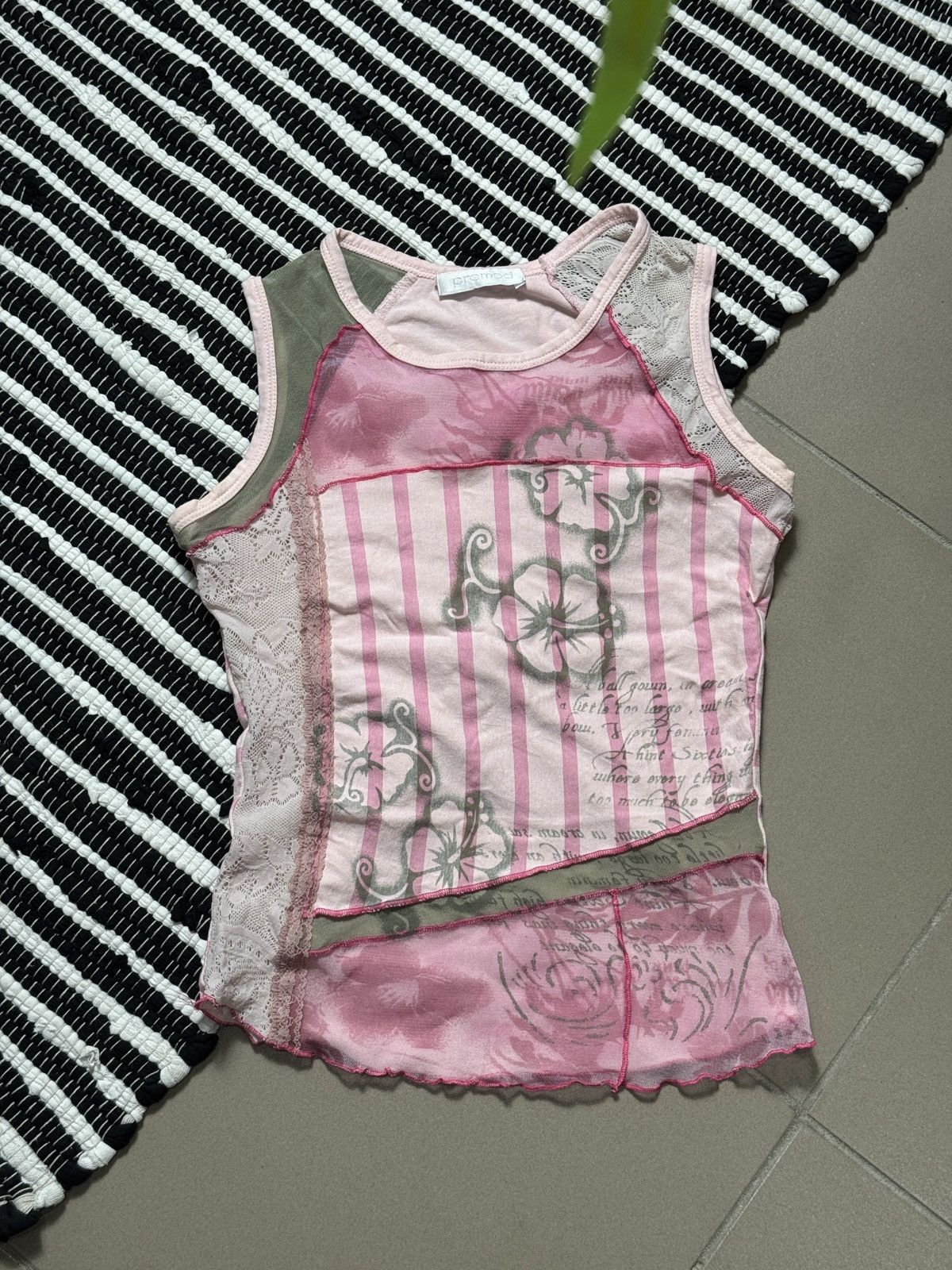 Other VINTAGE JEAN PAUL GAULTIER STYLE 2000s PINK TANK TOP Size S / US 4 / IT 40 - 2 Thumbnail