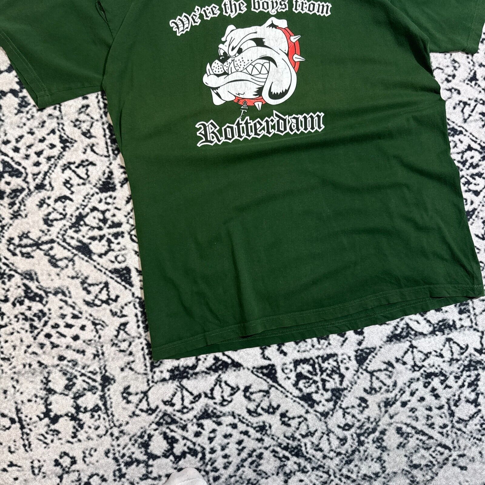 Vintage Vintage Bottle Green Cotton T-Shirt Size L Bulldog Roterdam Size US L / EU 52-54 / 3 - 4 Thumbnail