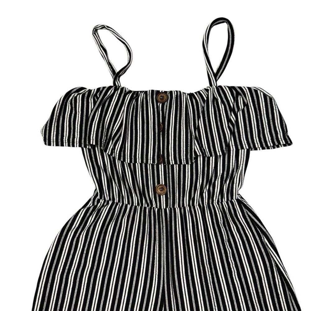 Pull & Bear Pull & Bear Black White Jumpsuit Made in Portugal Size S Size 27" / US 4 / IT 40 - 4 Thumbnail