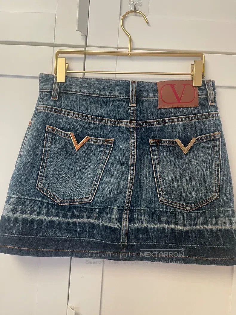 Valentino Valentino denim skirt Size 39" - 6 Thumbnail