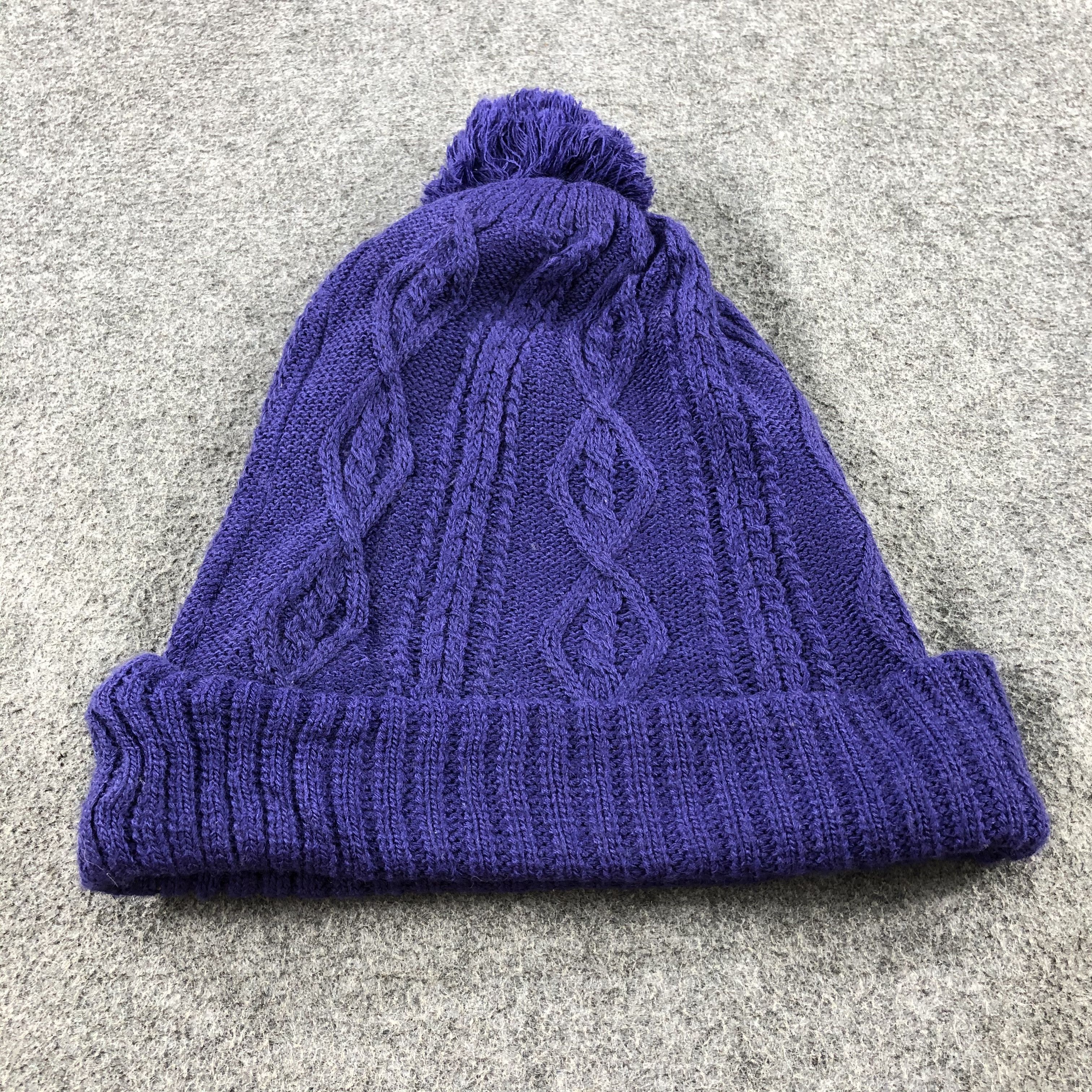 Japanese Brand Unknown Cable Knit Bobble Beanie Snowcap B445 Size ONE SIZE - 5 Thumbnail