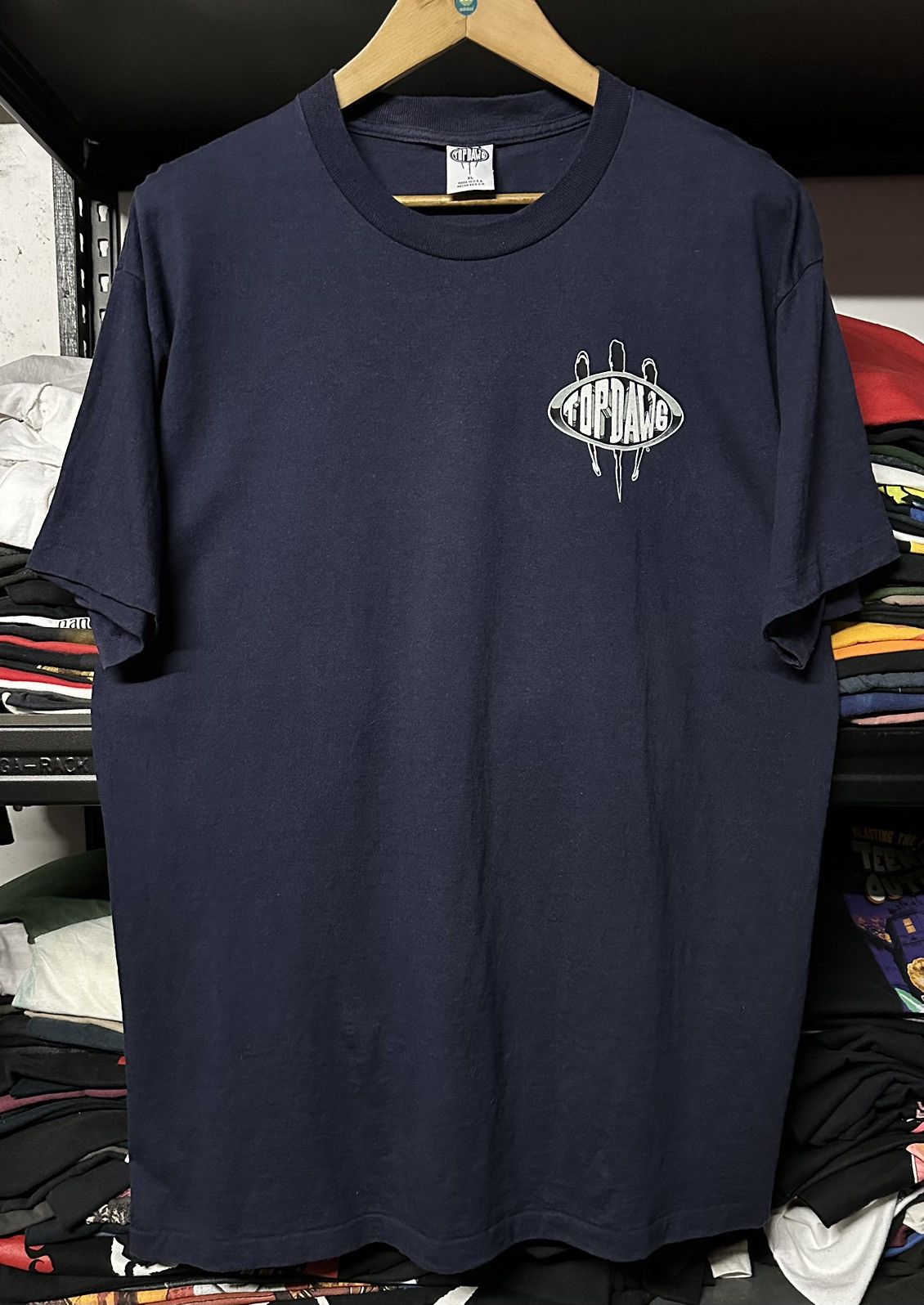Top Dawg Entertainment × Vintage Vintage 90s Top Dawg Ice Reaper Sun Faded Tee Size US XL / EU 56 / 4 - 8 Thumbnail