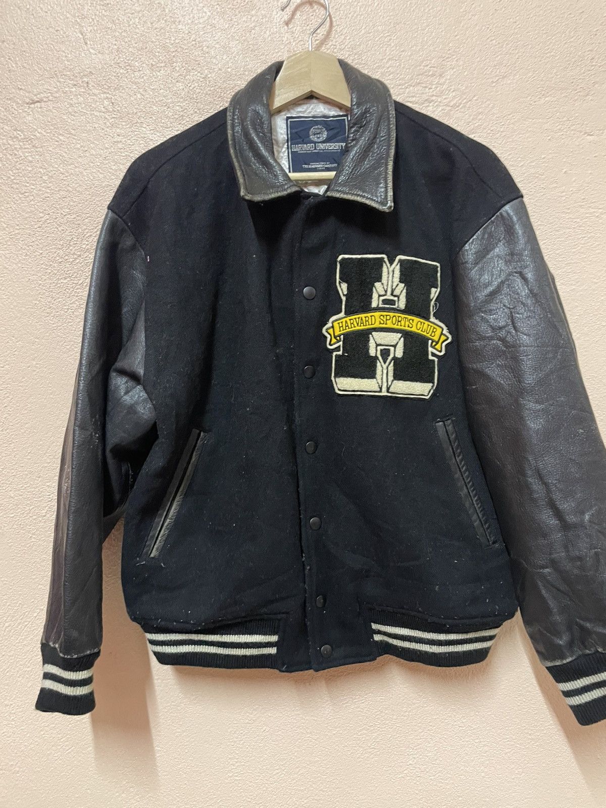 Other Vintage Varsity Letterman Harvard University Leather Jacket Size US M / EU 48-50 / 2 - 6 Thumbnail