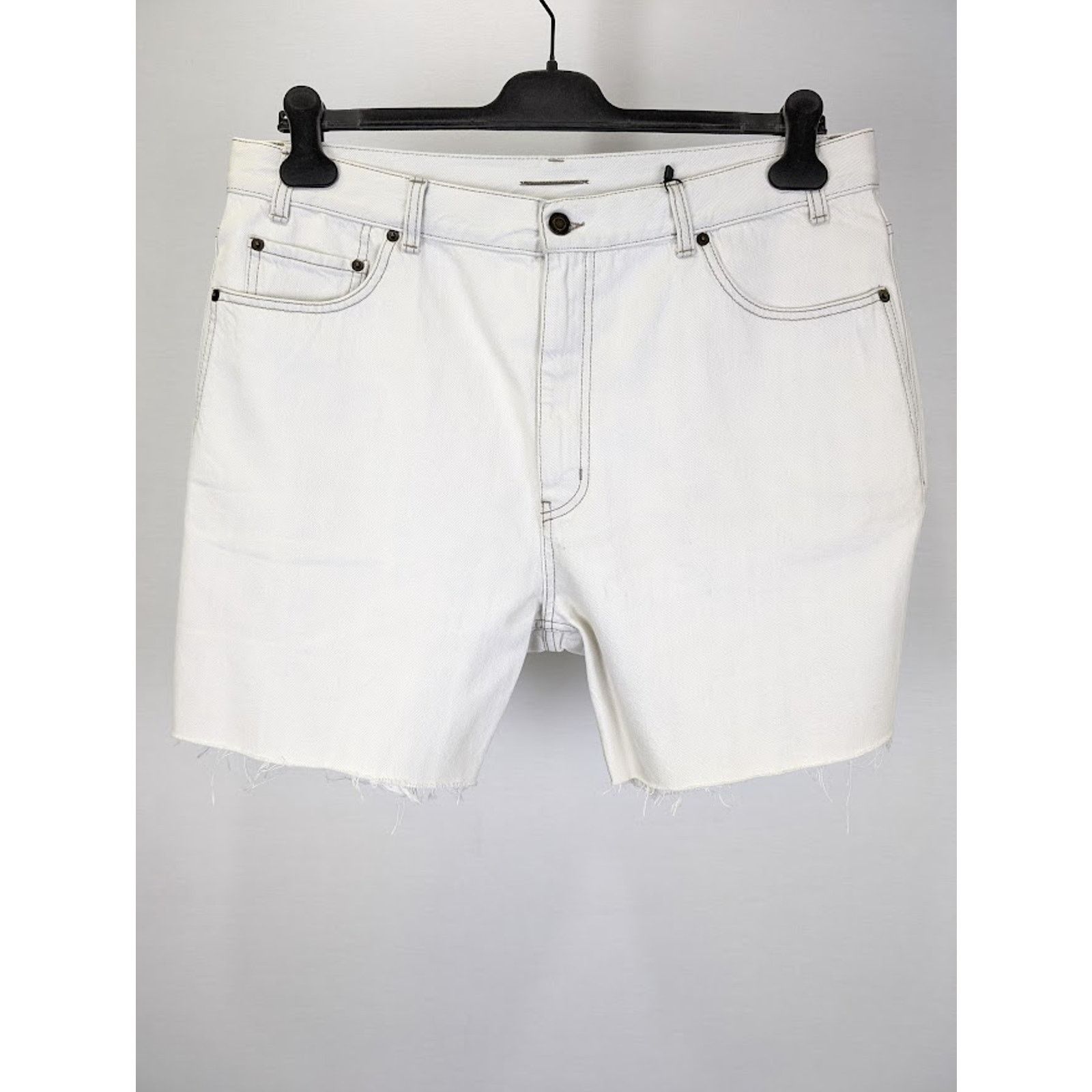 Saint Laurent Paris o1rshd1 Baggy Shorts Tigh LE in Off-White Size US 36 / EU 52 - 2 Thumbnail