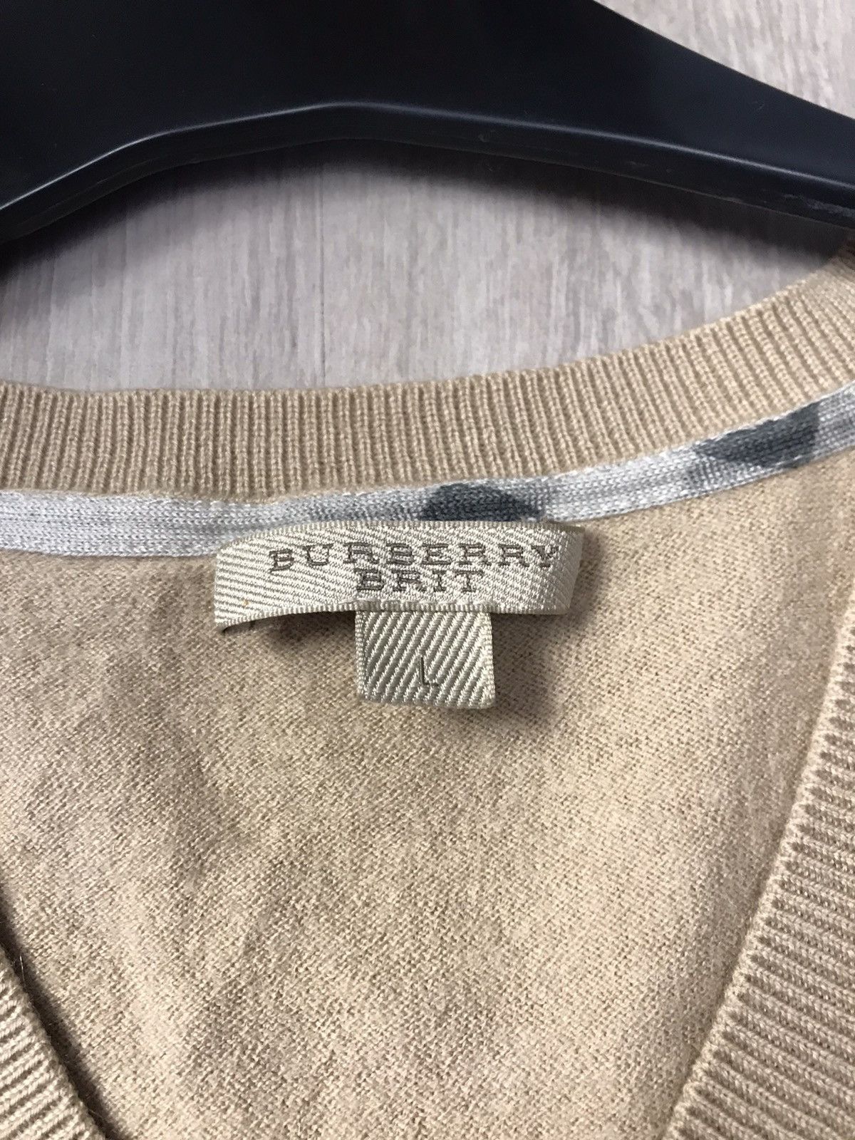 Burberry × Burberry Prorsum Burberry Brit V-neck Wool knitwear Size US L / EU 52-54 / 3 - 6 Thumbnail