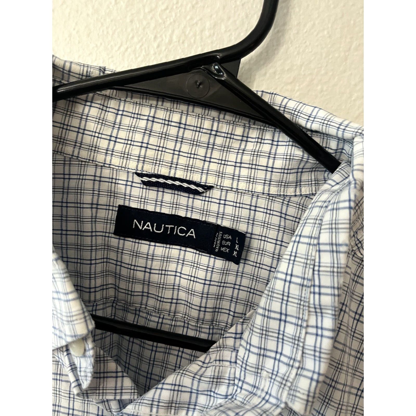 Nautica Nautica Button-Up Shirt Large Blue Plaid Collared Mens Size US L / EU 52-54 / 3 - 4 Thumbnail