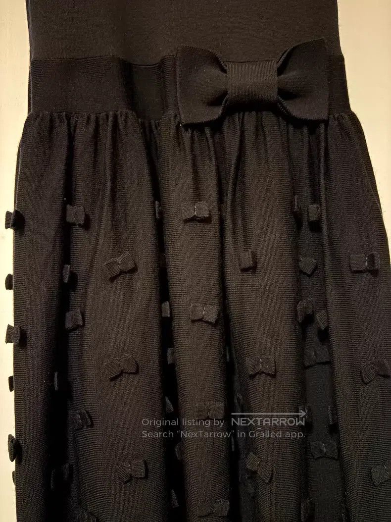 Valentino Valentino Black bow dress Size L / US 10 / IT 46 - 3 Thumbnail