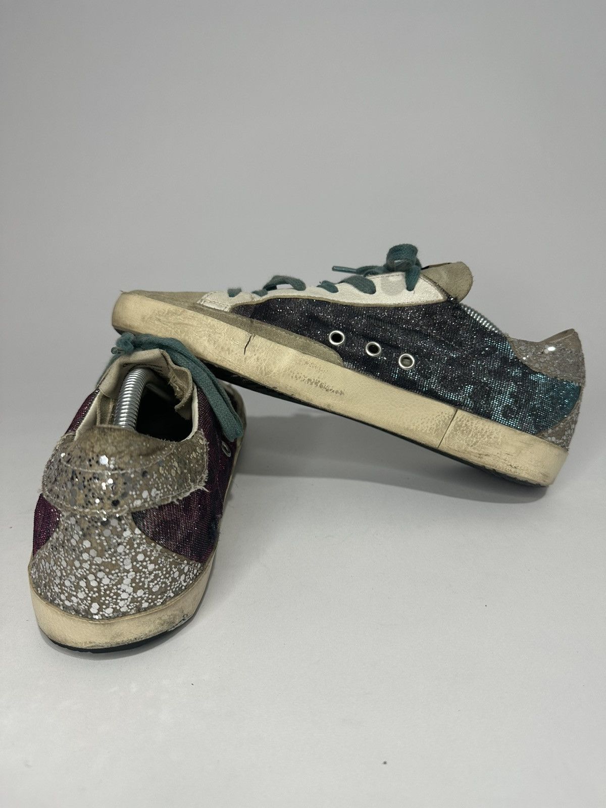 Golden Goose Golden Goose Superstar Glitter & Suede Multicolored Sneakers Size US 8 / IT 38 - 3 Thumbnail