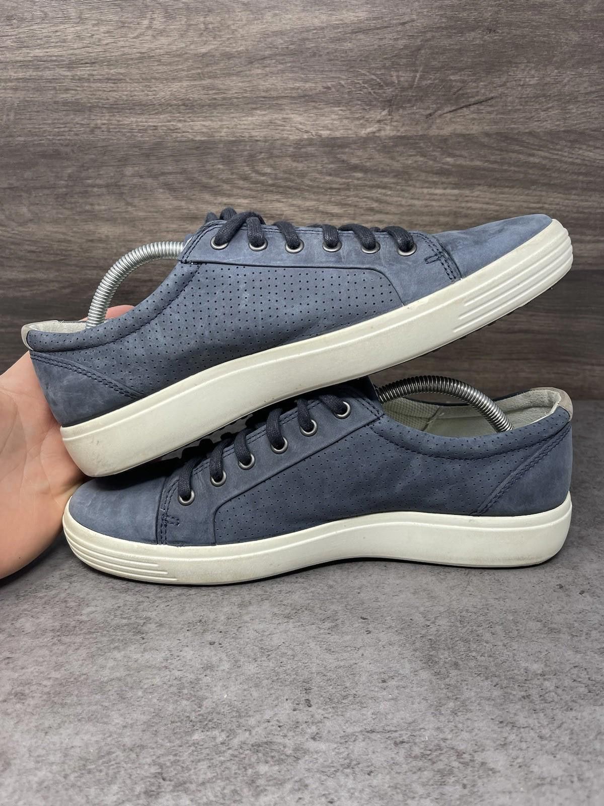 Ecco Ecco Shoes Mens Size 9 Blue Leather Soft 7 Nubuck Size US 7 / EU 40 - 7 Thumbnail