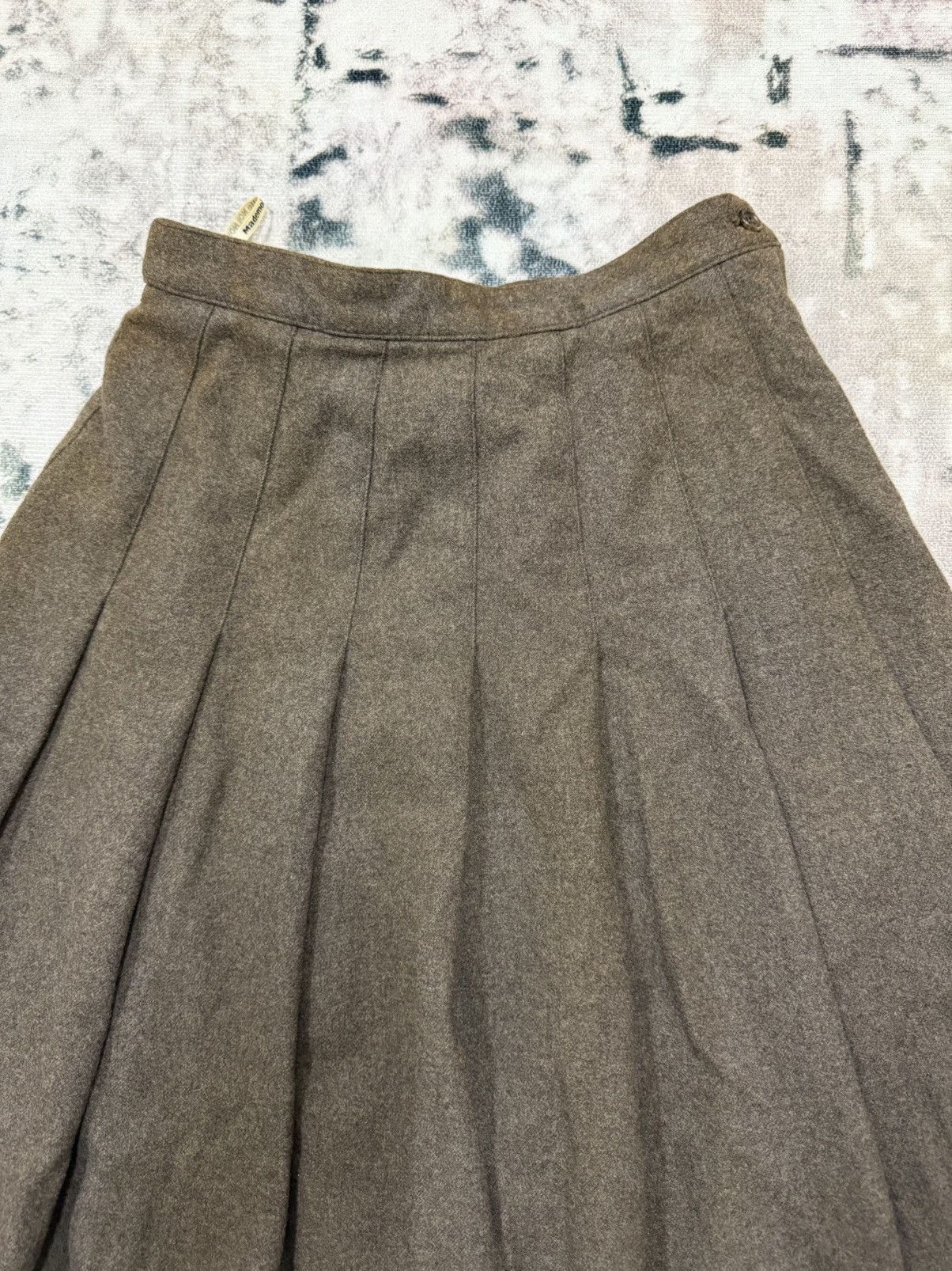 Japanese Brand × Mademoiselle Non Non × Vintage Madmoiselle Non Non plates Wool Skirt Size 24" / US 00 / IT 34 - 4 Thumbnail