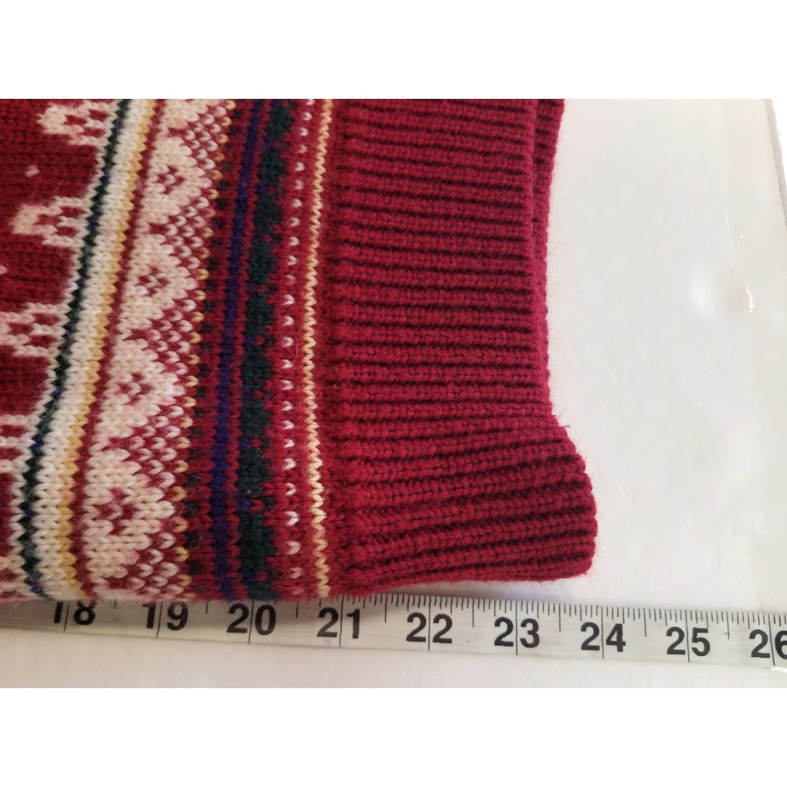 Vintage VINTAGE Appleseed's Sweater 1/4 Zip Red Women S Crew Neck Long Sleeve Fair Isle 90s Pullover Size S / US 4 / IT 40 - 6 Thumbnail