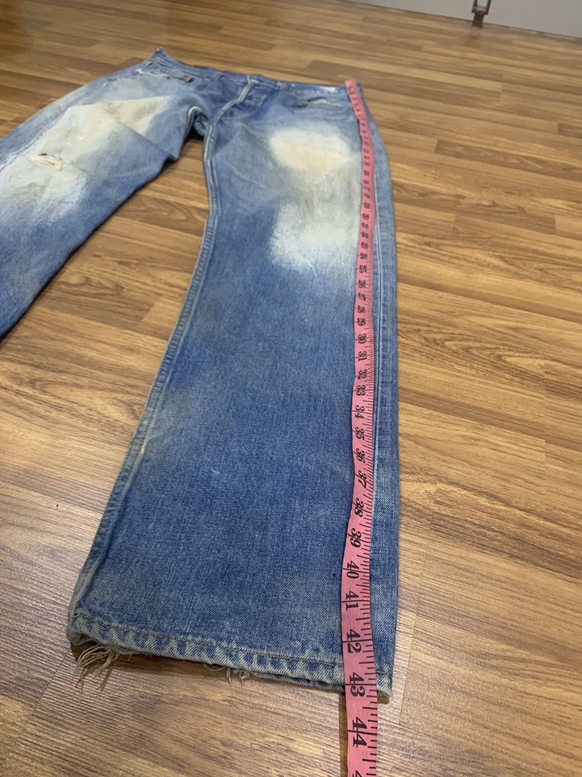 Levi's VTG DESTROYED DISTRESSED SELVEDGE DENIM JEANS SIZE 32 Size US 32 / EU 48 - 10 Thumbnail