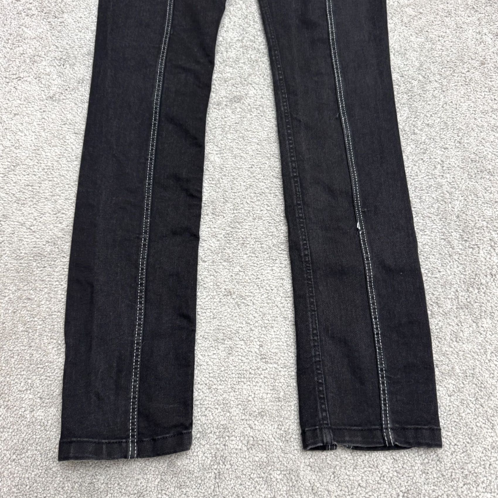 Zara Zara Jeans Womens 8 High Rise Seamed Skinny Denim Black Size 30" / US 8 / IT 44 - 4 Thumbnail