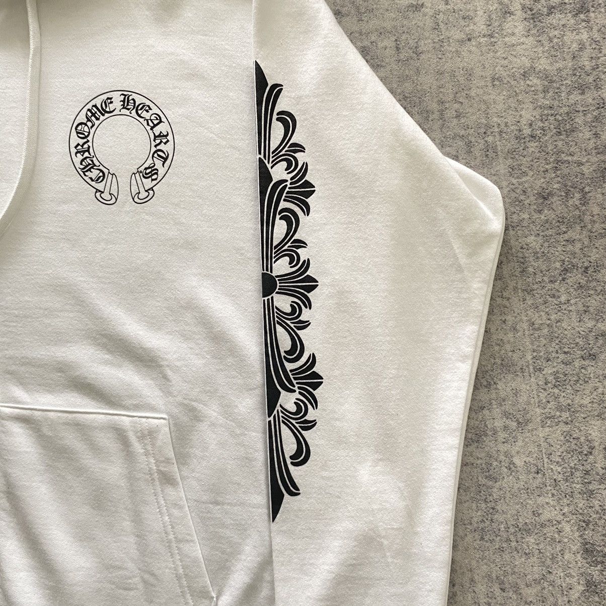 Chrome Hearts CHROME HEARTS Horseshoe Floral Cross Sleeve Zip Up Hoodie Size US XXL / EU 58 / 5 - 4 Thumbnail