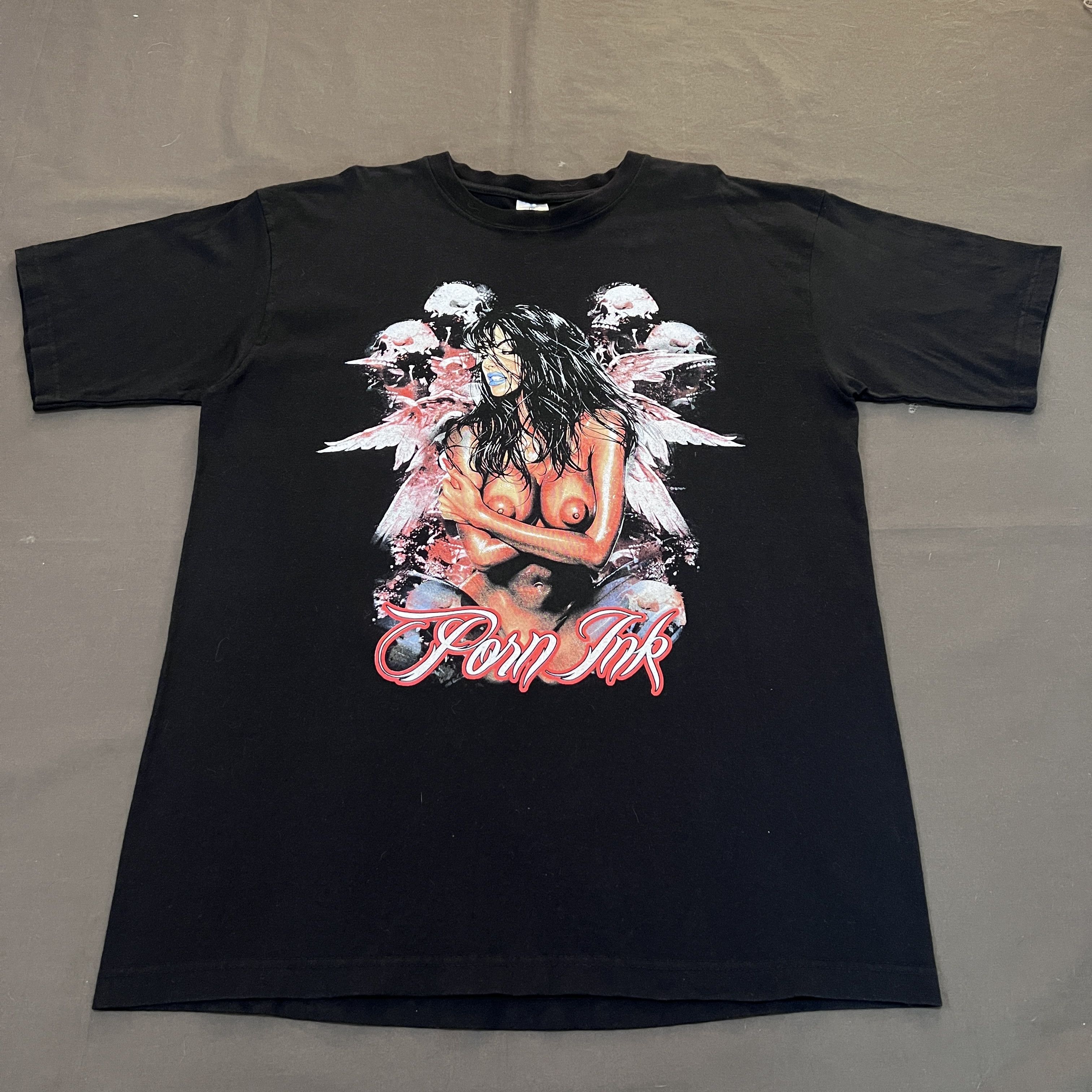 Japanese Brand × Vintage Vintage Y2K Porn ink Ricky Carralero tattoo artist Tee XL Size US XL / EU 56 / 4 - 4 Thumbnail