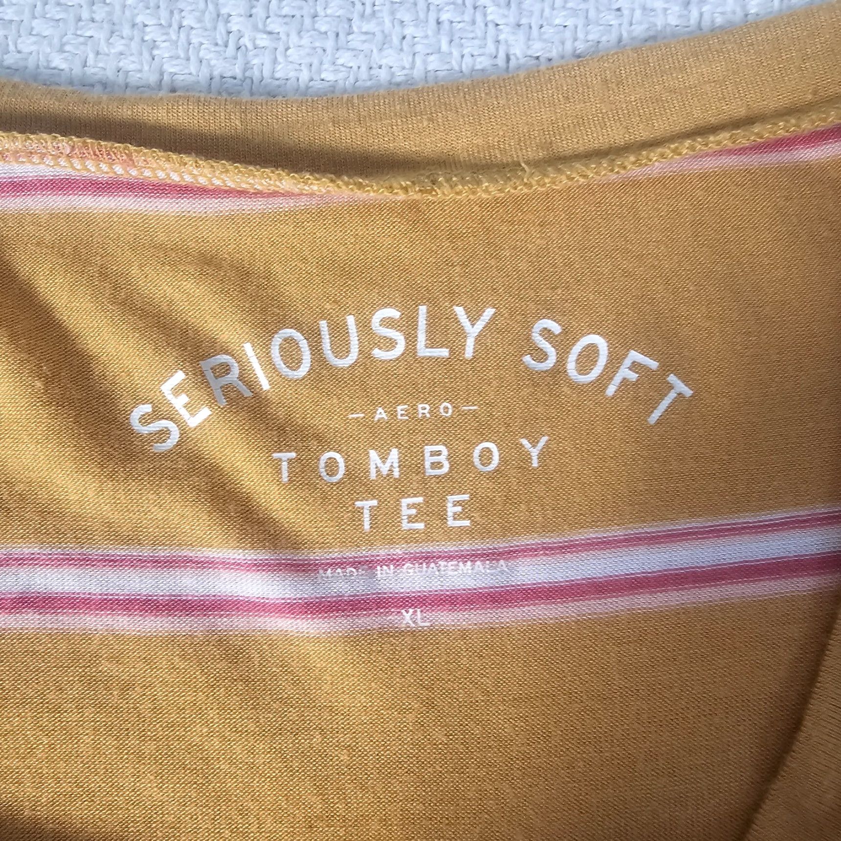 Vintage VINTAGE Aero Tee Shirt Women XL Yellow Striped Seriously Soft Tomboy Long Sleeve Stretch Shirt Size XL / US 12-14 / IT 48-50 - 6 Thumbnail
