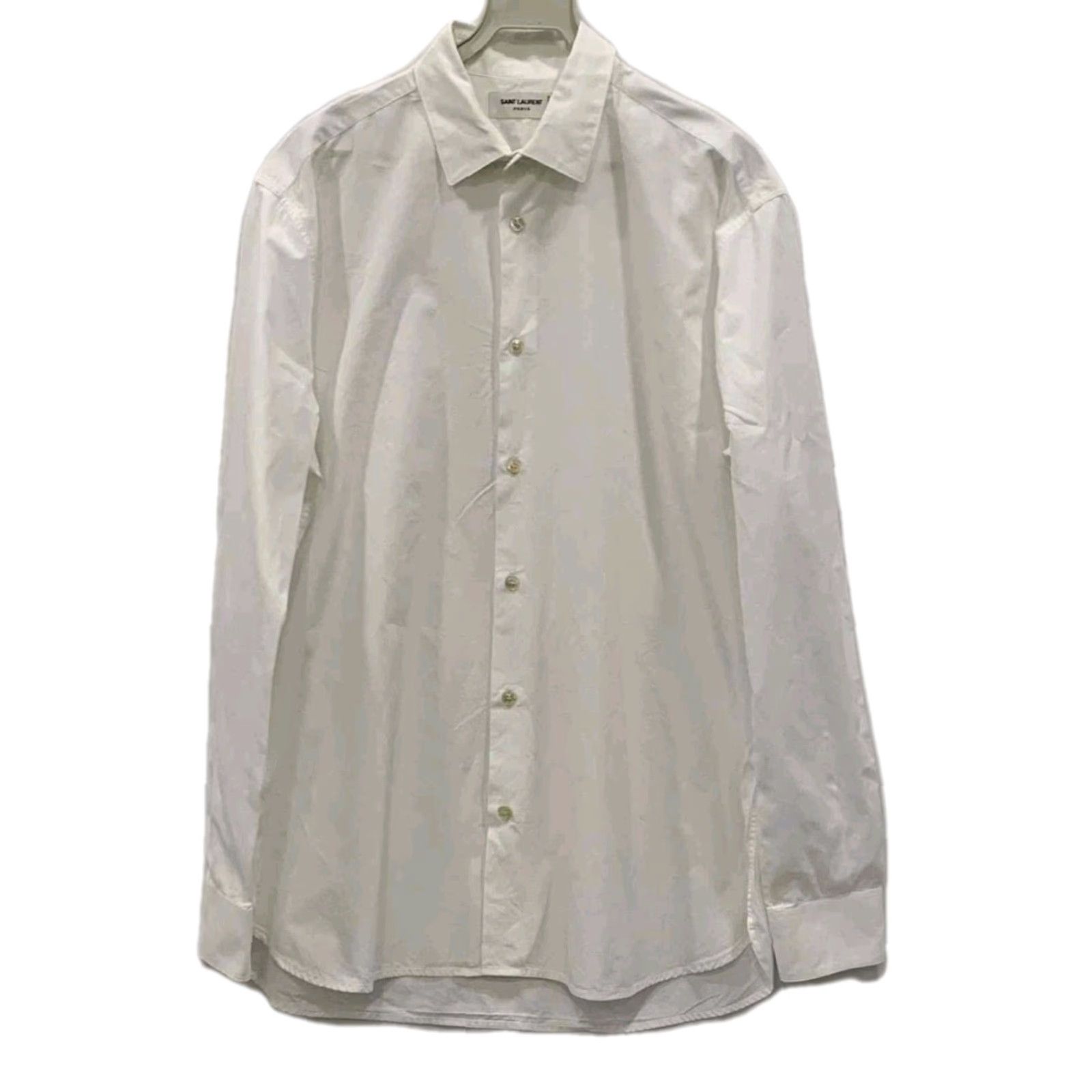 Yves Saint Laurent Saint Laurent Paris Dress Shirt Button-Up Slim Fit White EU 40 / US 15.5 Regular Mens 15¾ C10 Uniform Collection Size 40R - 2 Thumbnail