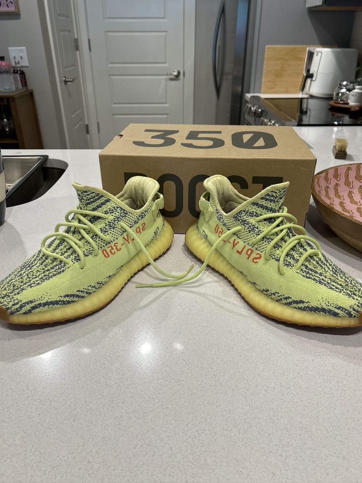 Adidas Yeezy Boost 350 V2 ‘Semi Frozen Yellow’ Size US 11.5 / EU 44-45 - 4 Thumbnail