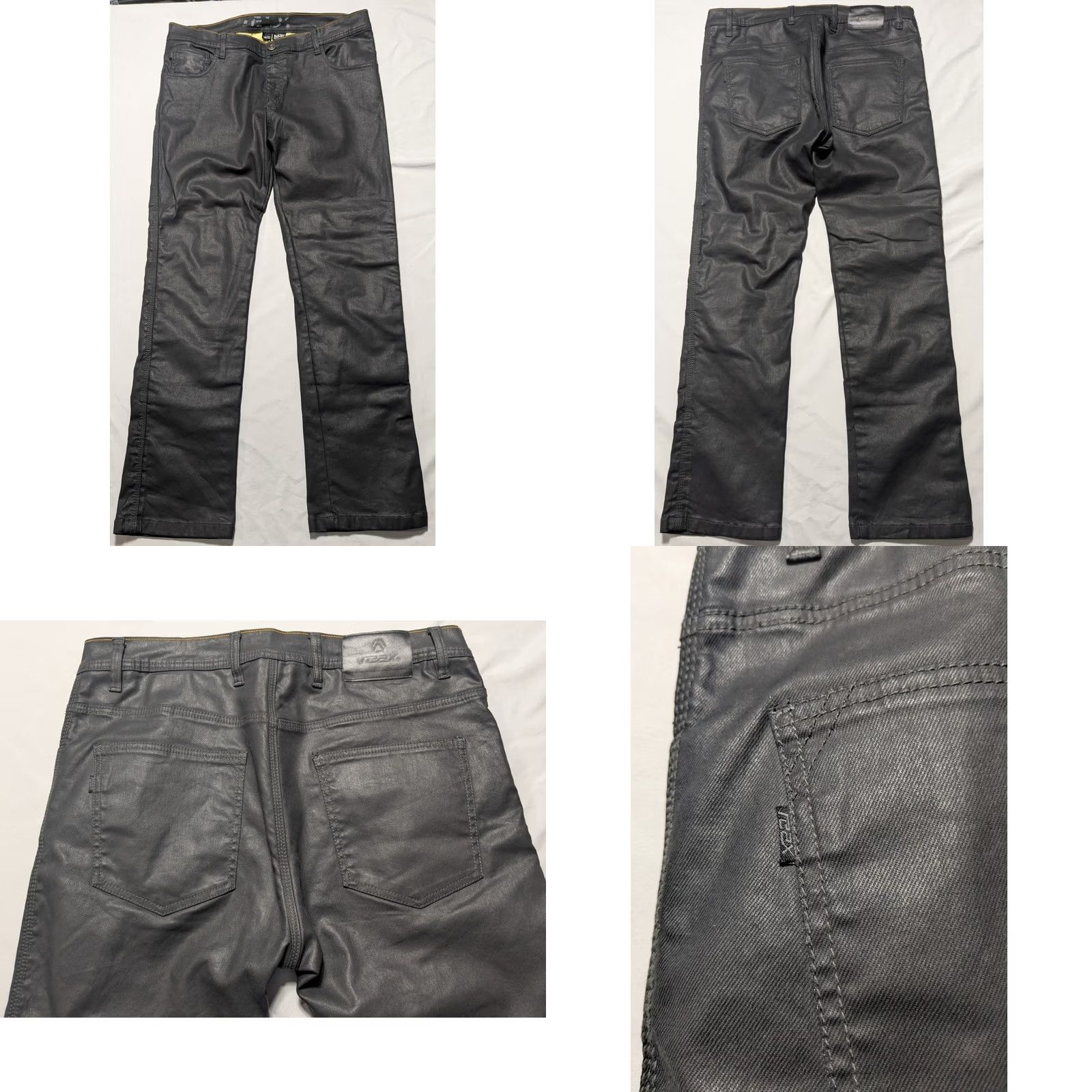 SAS REAX 610 Jeans - Men 38X32 Protective Denim SAS TEC Motorcycle Black EUC Slim Straight 5-Pocket Lined Cotton Spandex Rotary Zipper Pocket Mens Size US 38 / EU 54 - 10 Thumbnail