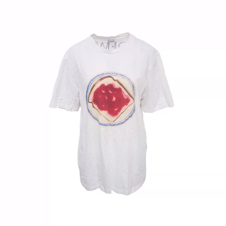 Loewe LOEWE White jam toast Logo short sleeve T-shirt Size M / US 6-8 / IT 42-44 - 1 Thumbnail