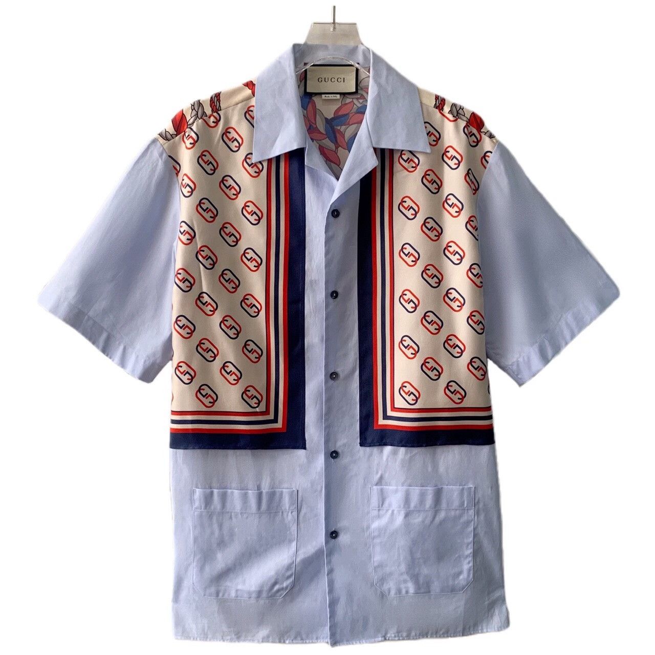 Gucci Gucci Logo Panel Short Sleeve Shirt 44 Size US S / EU 44-46 / 1 - 1 Thumbnail