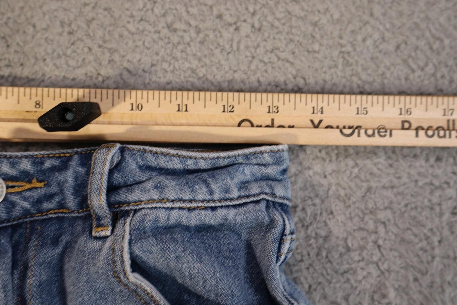 Pacsun Pacsun Mom Short Women's 24 Blue Denim Distressed Frayed Hem Size 24" / US 00 / IT 34 - 4 Thumbnail