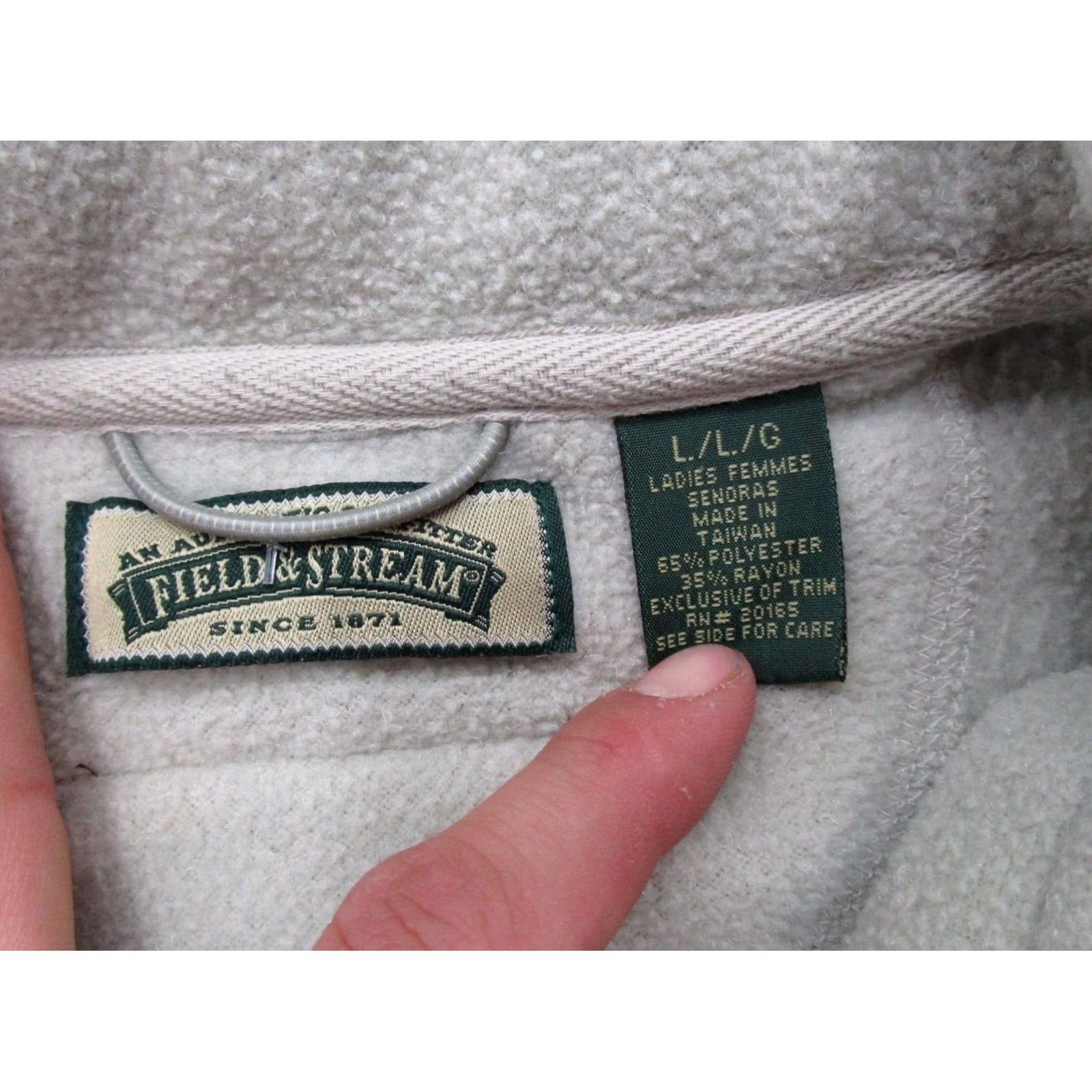 Vintage Field & Stream Jacket Womens Full Zip Ivy Ivory Fleece Lining Zipper L Regular Size Trough Size L / US 10 / IT 46 - 2 Thumbnail