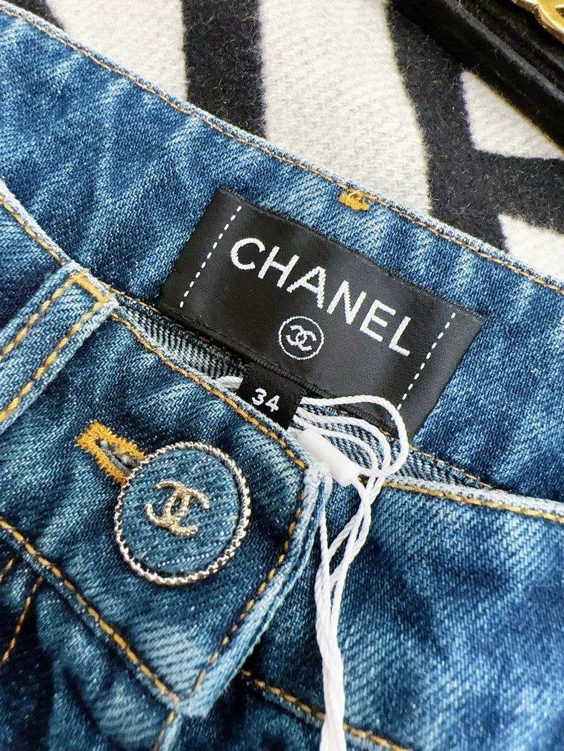 Chanel Chanel 24b Autumn and Winter Love Embroidery Graffiti Blue Size 42" / US 20 - 7 Thumbnail