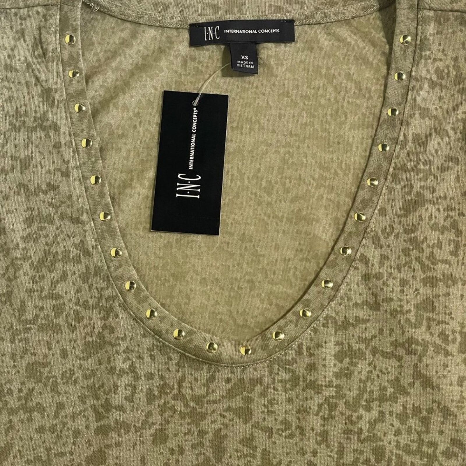 Other I.N.C. Embellished Scoop Neck Tank Top XS Sage Green New Size XS / US 0-2 / IT 36-38 - 14 Thumbnail