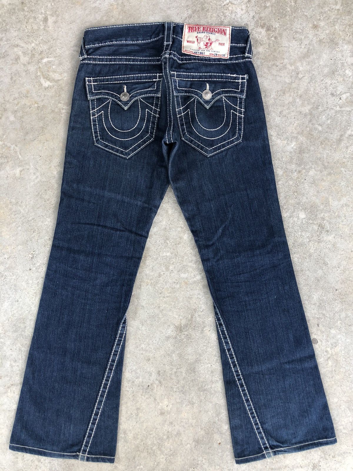 True Religion True Religion Flared Jeans Bootcut White Stitch Distressed Size US 32 / EU 48 - 1 Thumbnail