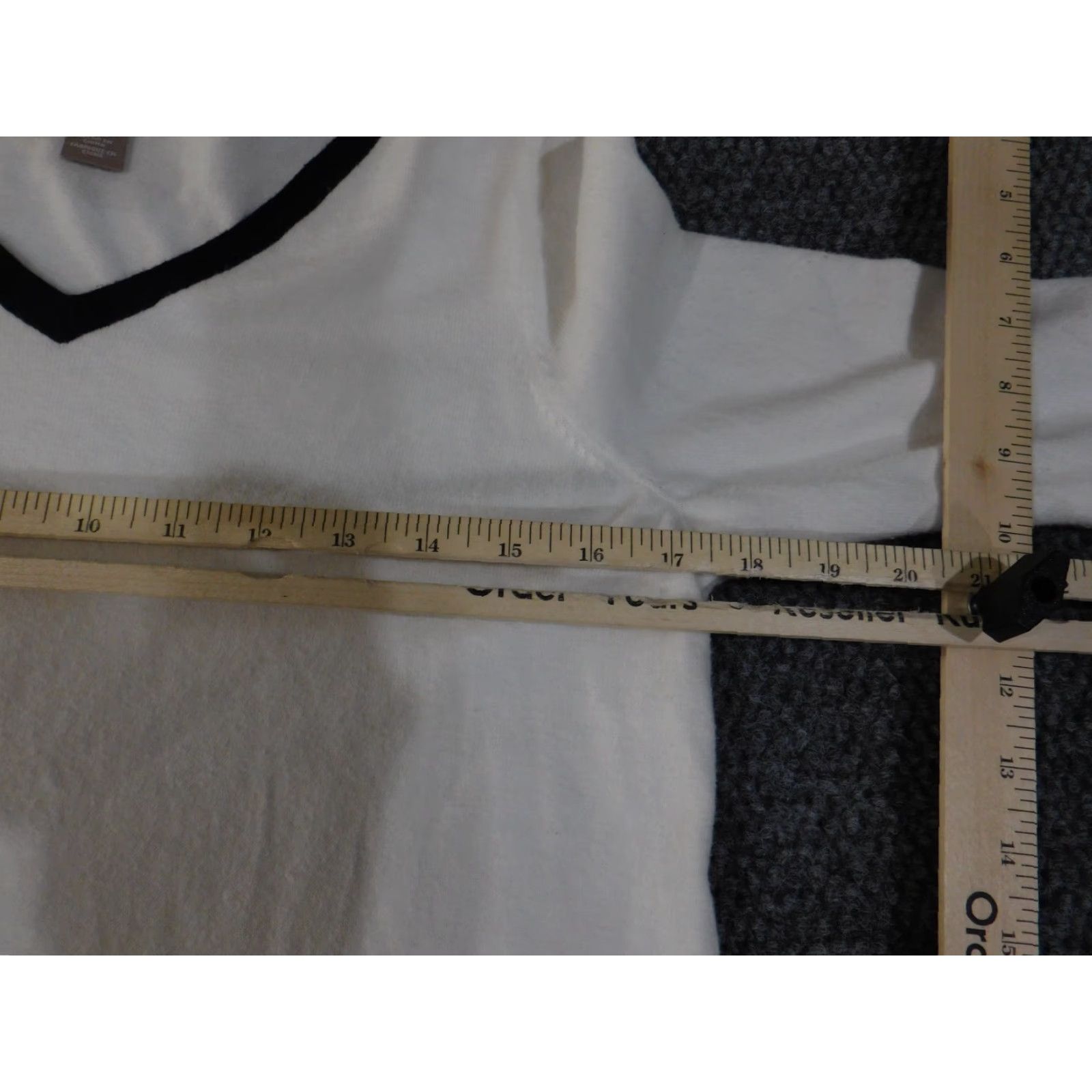 Vintage Chicos White Knit Pullover Womens V-Neck Cotton Stretch 3/4 Sleeve Lightweight Pullover Sweatery Shirt? Size XS / US 0-2 / IT 36-38 - 7 Thumbnail