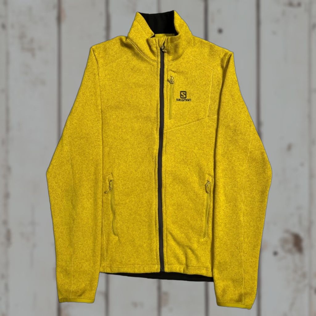 Salomon Salomon Fleece Jacket Full Zip Indoor Outdoor AdvancedSkin Warm Men’s M Size M Lemon-Ish Size US M / EU 48-50 / 2 - 1 Thumbnail