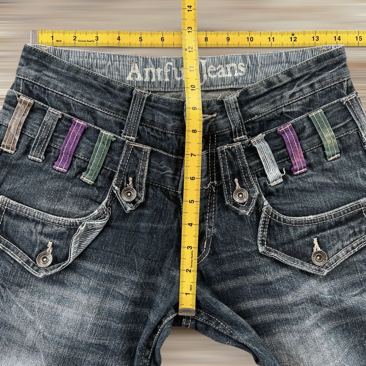 Fashion Victim × If Six Was Nine × Vintage ANTFUI DOUBLE WAIST JEANS Size US 28 / EU 44 - 9 Thumbnail