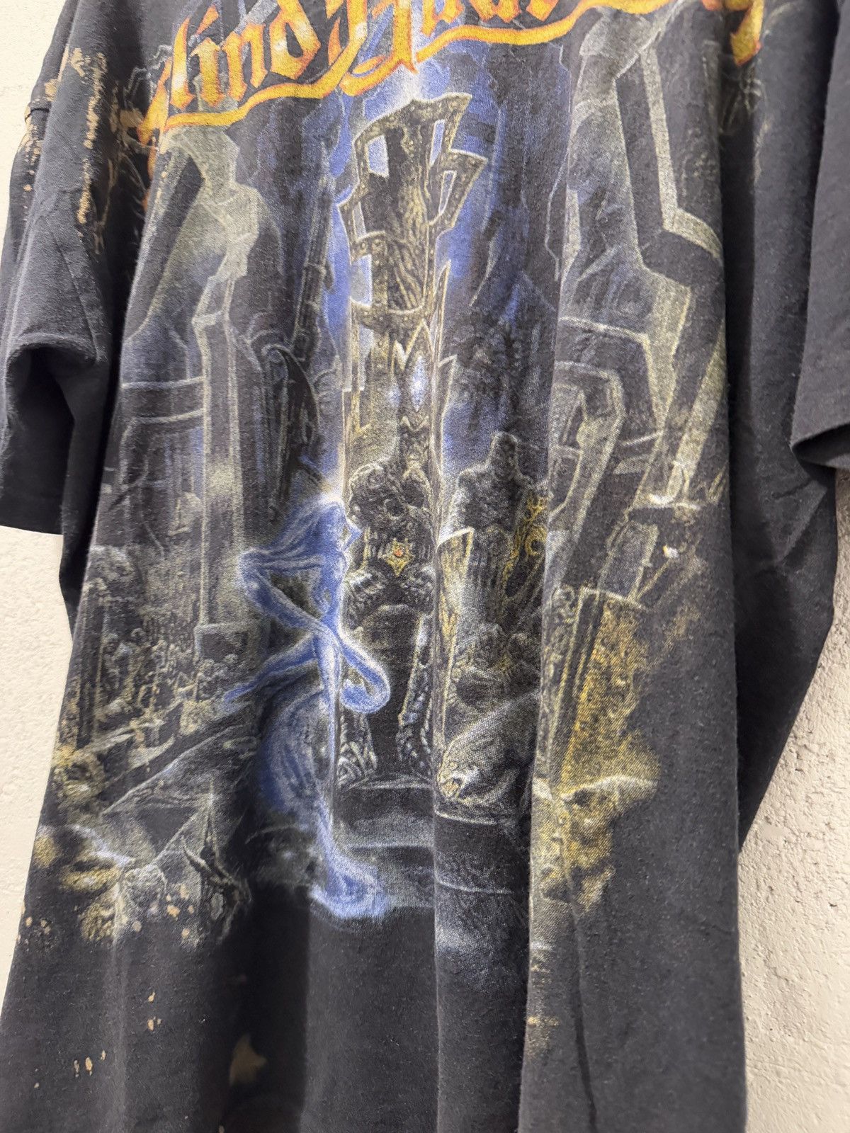 Band Tees × Vintage *RARE* 1998 BLIND GUARDIAN MIRROR BAND TEE METAL FADED 90S Size US XL / EU 56 / 4 - 2 Thumbnail