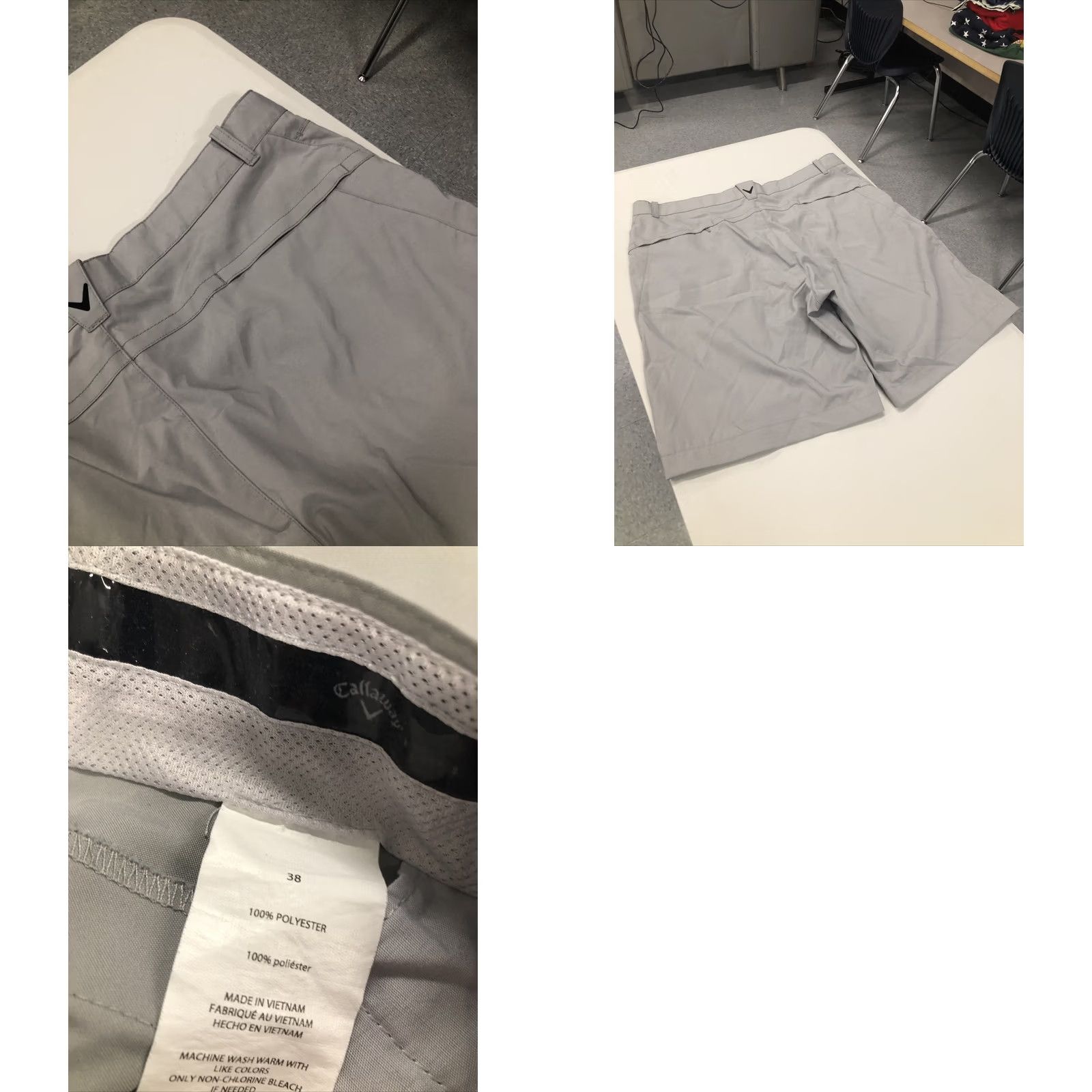 Callaway Callaway Mens Golf Shorts 38 Flat Front Gray Athletic Casual 9.5" Inseam Size US 38 / EU 54 - 8 Thumbnail