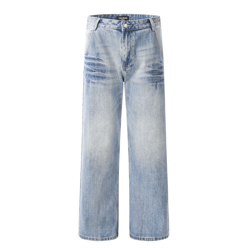 Japanese Brand Punk casual retro American distressed washed loose jeans Size US 32 / EU 48 - 1 Thumbnail