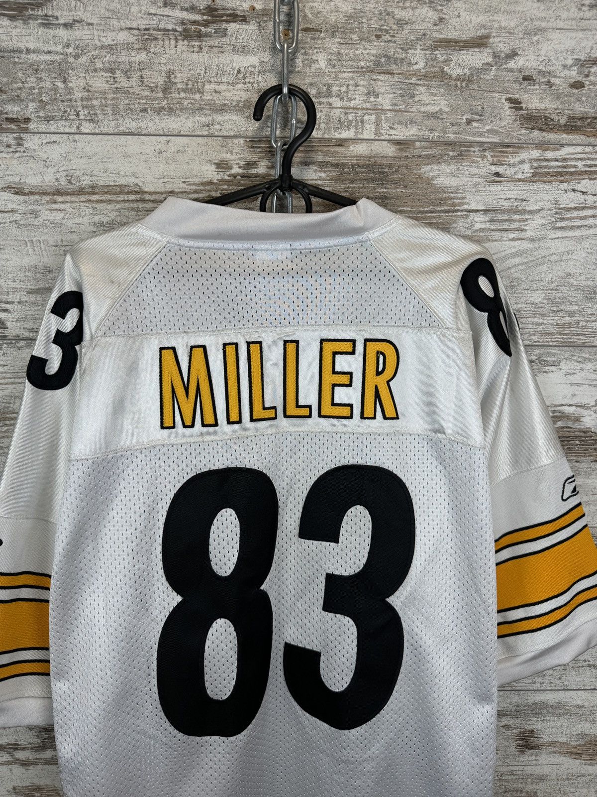 NFL × Reebok Reebok Pittsburgh Steelers White NFL T-Shirt Heath Miller Size US L / EU 52-54 / 3 - 15 Thumbnail