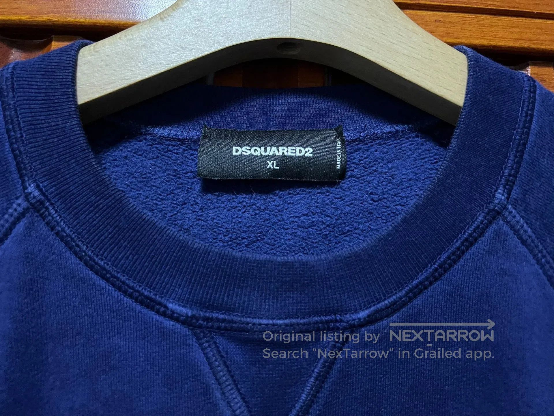 Dsquared2 DSQUARED2 Washed Blue Fleece Sweatshirt. Size US XL / EU 56 / 4 - 4 Thumbnail