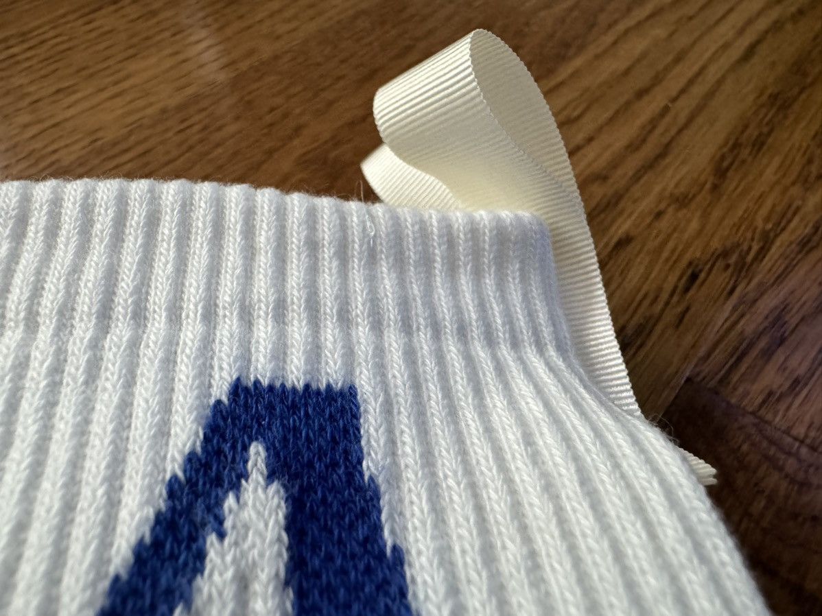 Advisory Board Crystals ITALY MADE ABC Socks White Blue ABC. 123 Cream Size ONE SIZE - 8 Thumbnail
