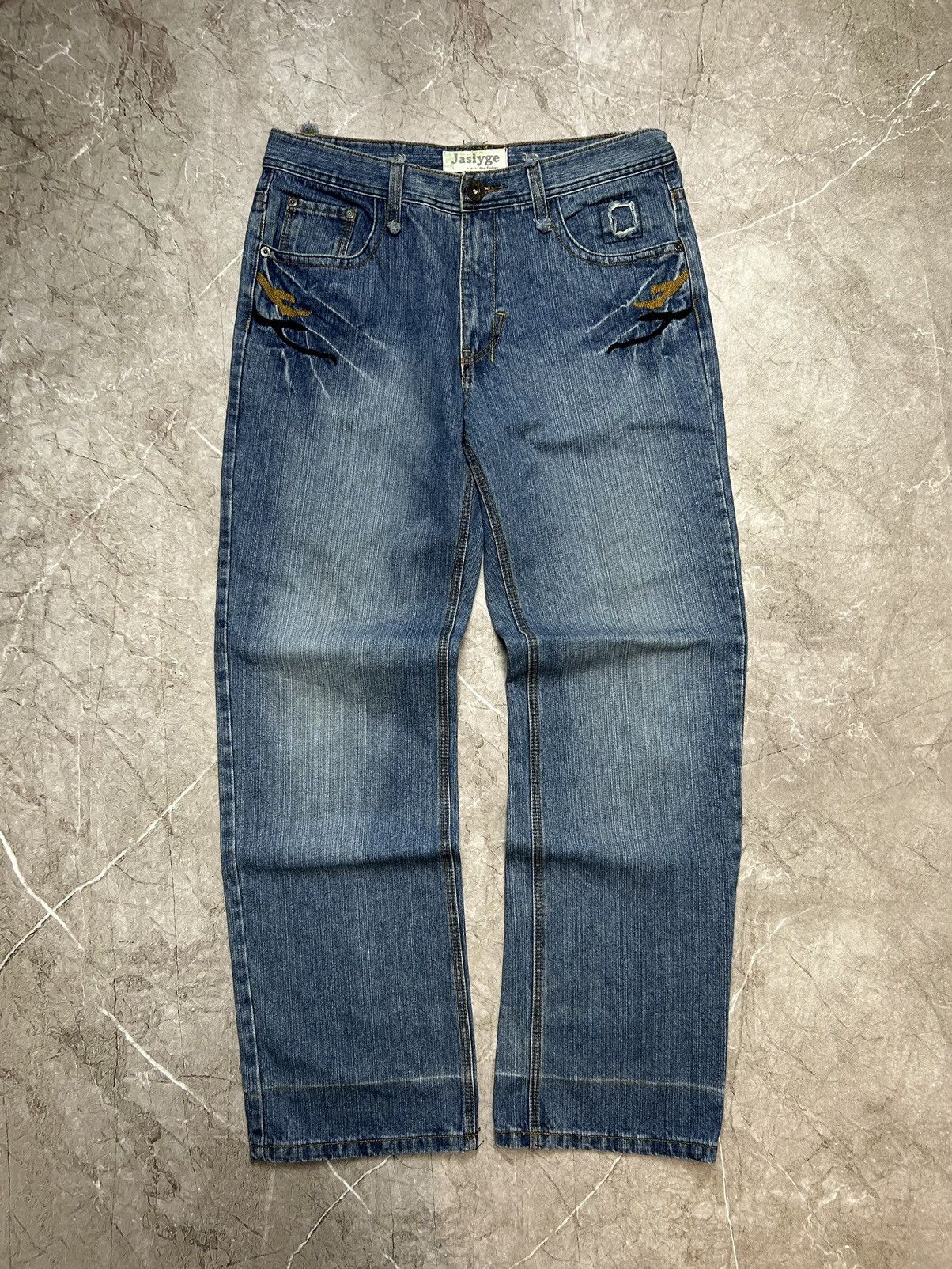 Designer × Japanese Brand Jaslyge Vintage Baggy Y2K Jeans Size US 36 / EU 52 - 1 Thumbnail