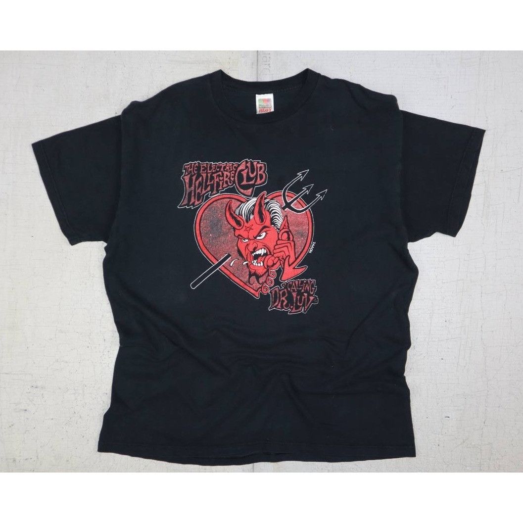 Fruit Of The Loom Vintage 90s The Electric Hellfire Club T-Shirt Black Size XL Size US XL / EU 56 / 4 - 8 Thumbnail