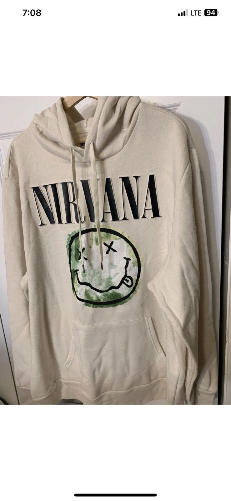 Nirvana New Nirvana mens sz 2XL hoodie cream pullover Size US XXL / EU 58 / 5 - 4 Thumbnail