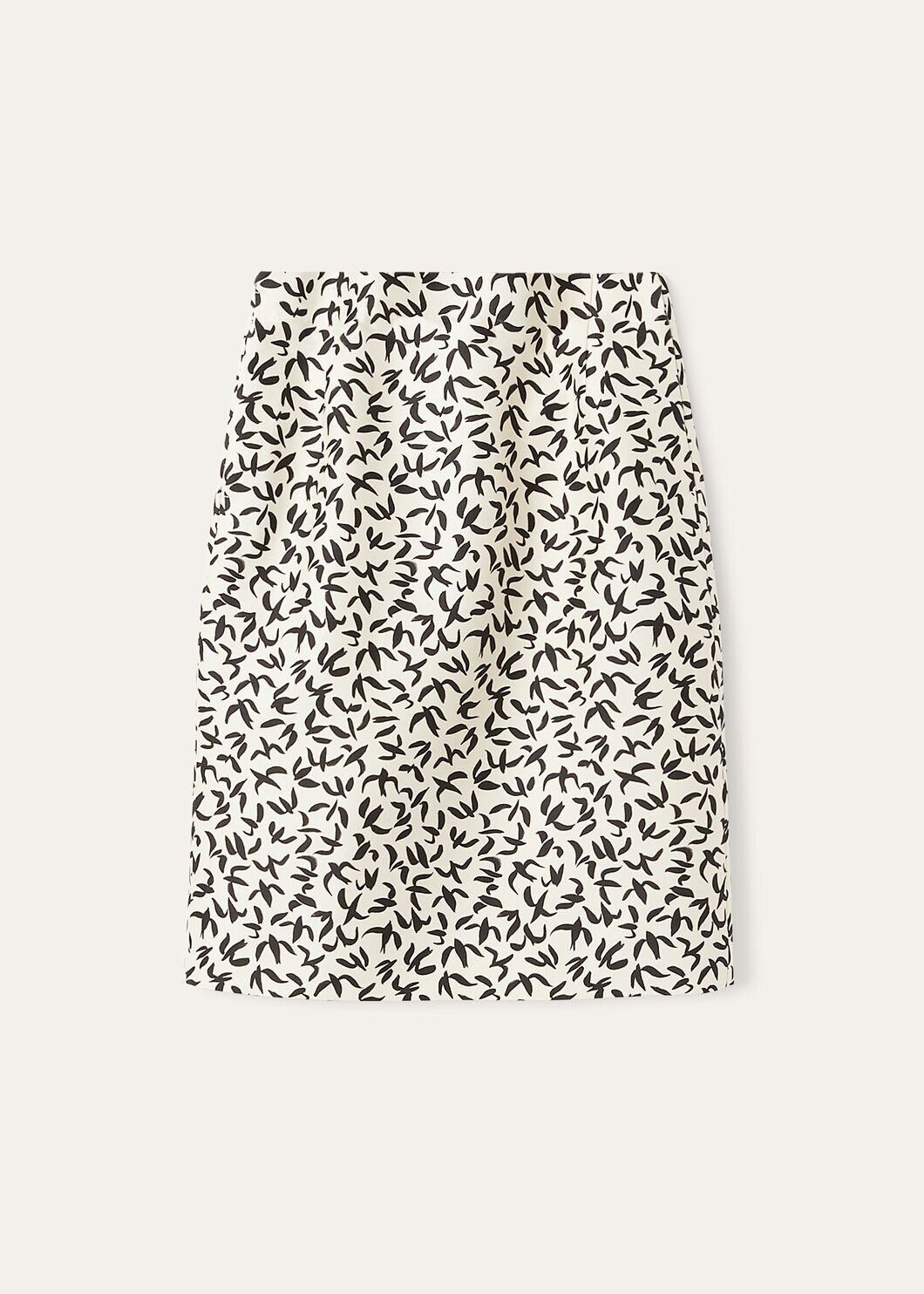 Loro Piana o1w1db10825 FAO7021 Silvia Skirt in White/Black Size 28" / US 6 / IT 42 - 1 Thumbnail