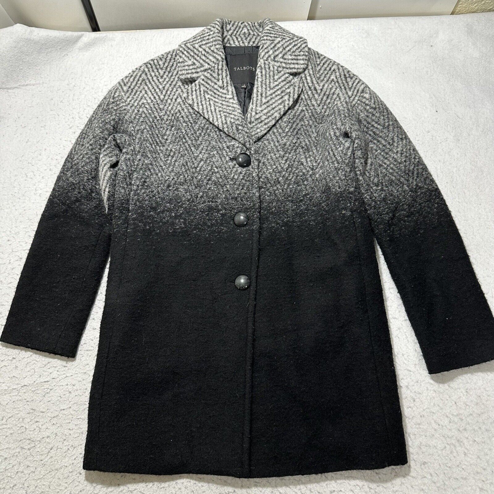 Other Talbots 4 Wool Pea Coat Button Front Heavyweight Gray Coat Size S / US 4 / IT 40 - 1 Thumbnail