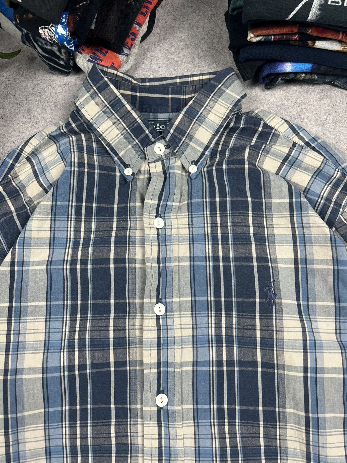 Ralph Lauren Vintage Ralph Lauren Striped Button Up Distressed Y2K Shirt Size US M / EU 48-50 / 2 - 4 Thumbnail
